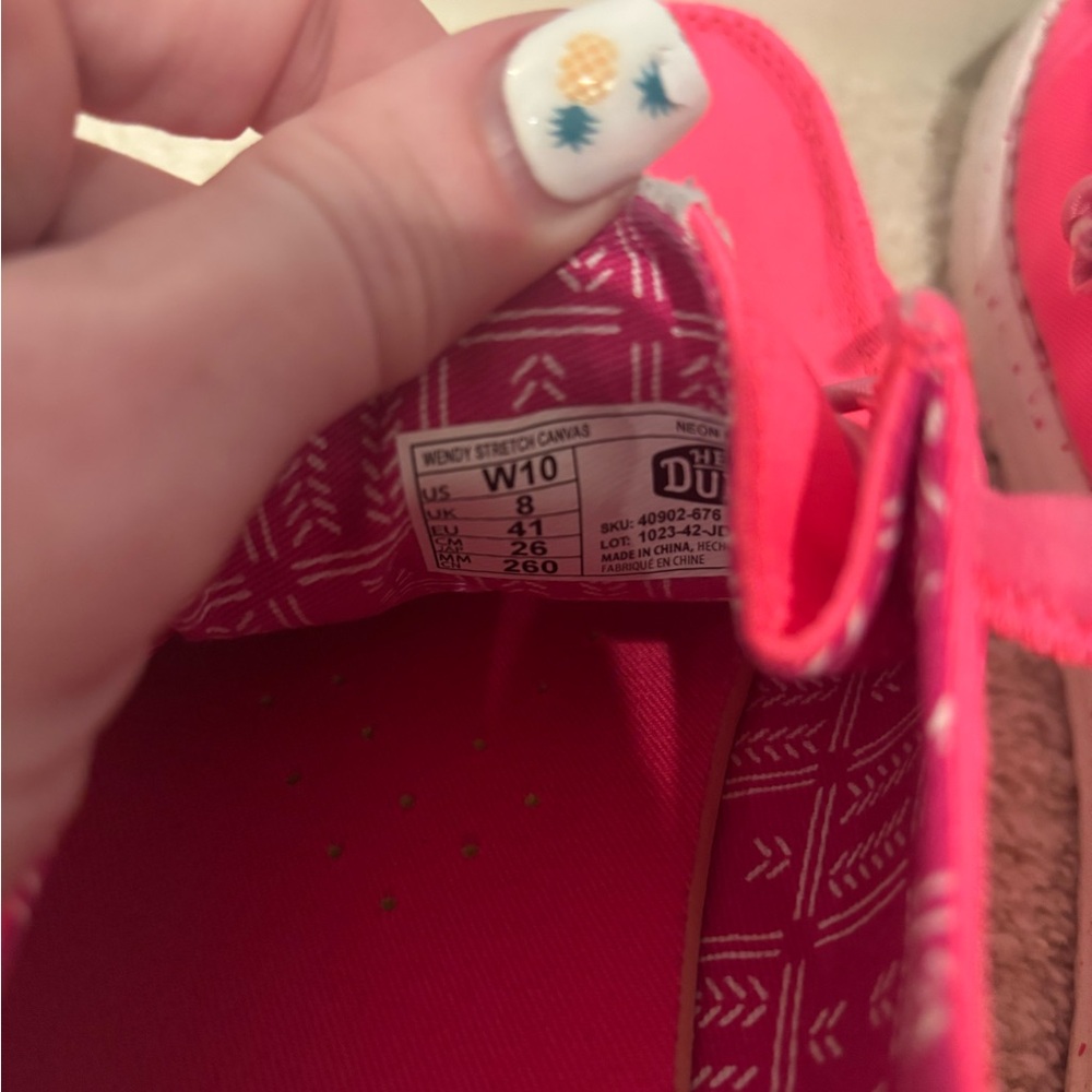 Hey Dude Neon Pink Loafers - Picture 6 of 6